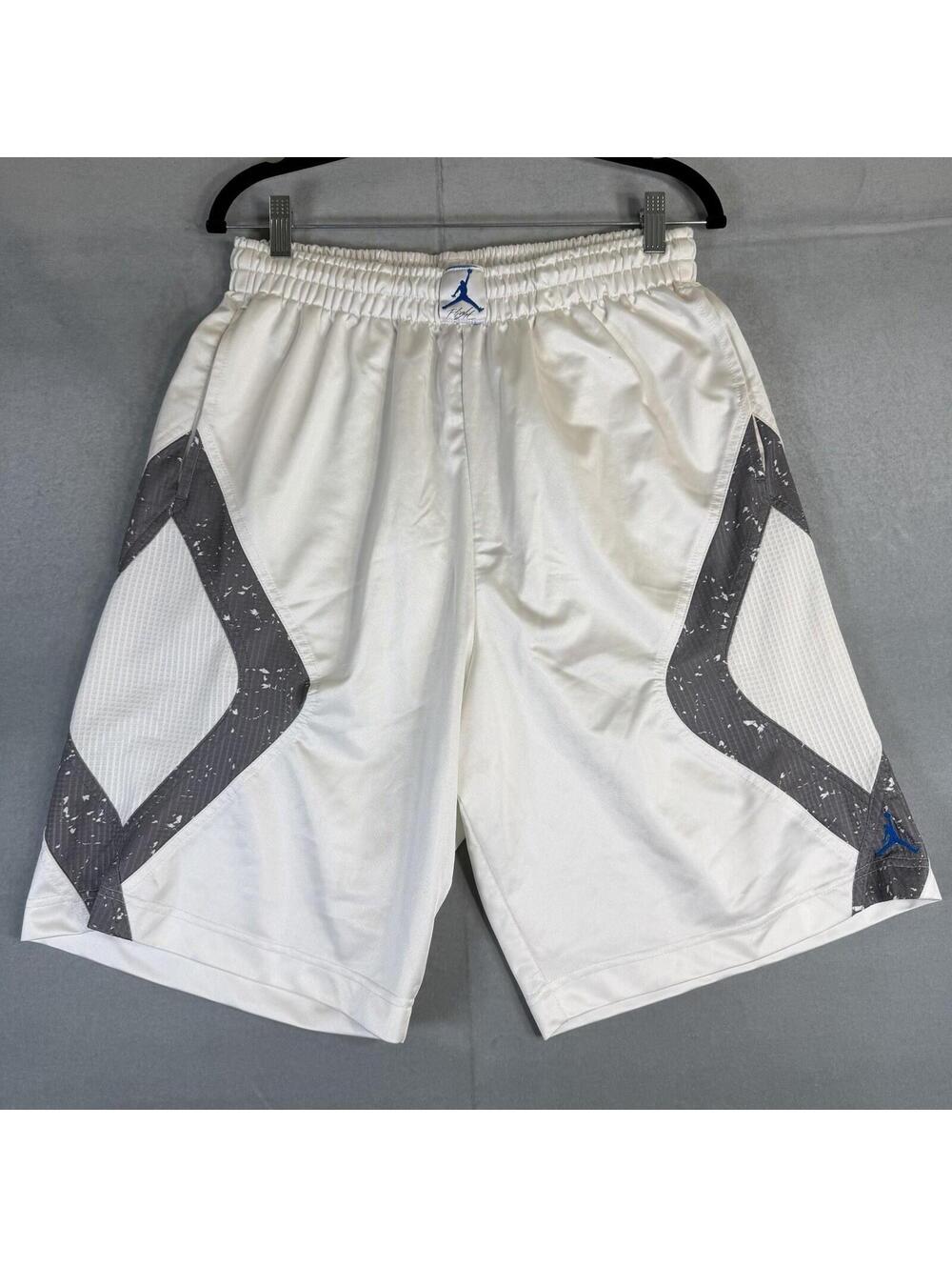Air Jordan Basketball Shorts Mens Large Blue White Retro VI Military 465027-100